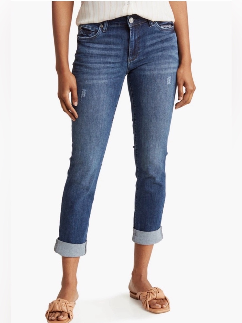 KUT Katy Boyfriend Jeans Ankle Straight Leg Size 8 EUC